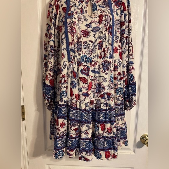 Penelope Rose Boho Floral Long Sleeve Dress Large Fairy Garden Cottage Coquette - Picture 2 of 9
